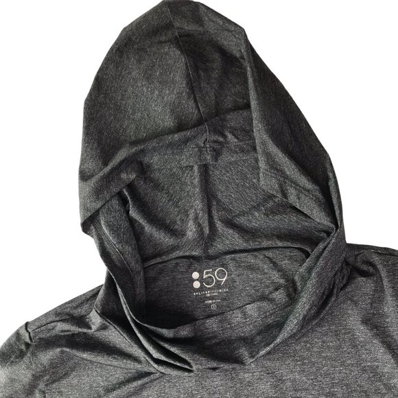 SPLITS FIFTY-NINE 59 Hoodie Hooded Sweatshirt Pullover Stretch Women's S Gray LS - Picture 5 of 16